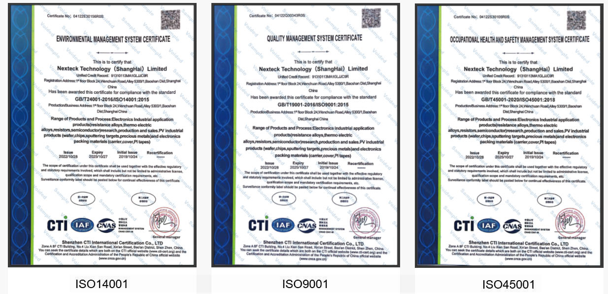  ISO Accreditation - 9001, 14001, 45001